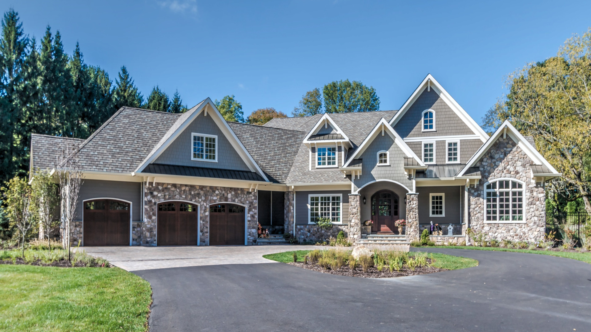Luxury New Jersey home with a beautiful stone exterior, New Jersey