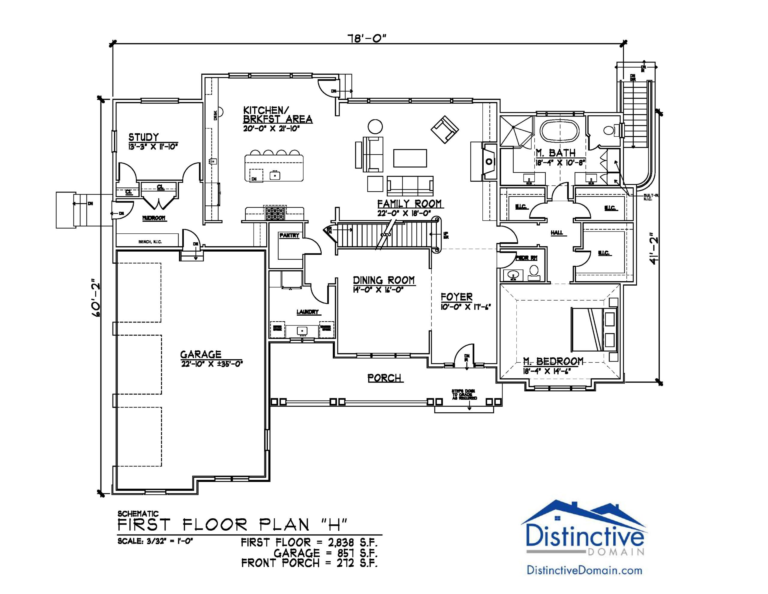 Custom home exterior by Distinctive Domain in Somerset County, NJ