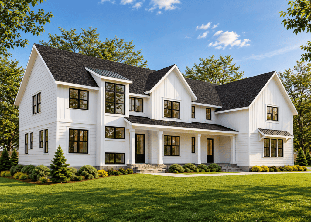 Modern White Farmhouse Exterior 2